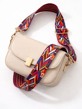 Colorful Geometric Woven Strap ONLY - Multicolor NEW in waterproof bag